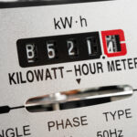 Electric measuring power meter for energy cost at home and offic