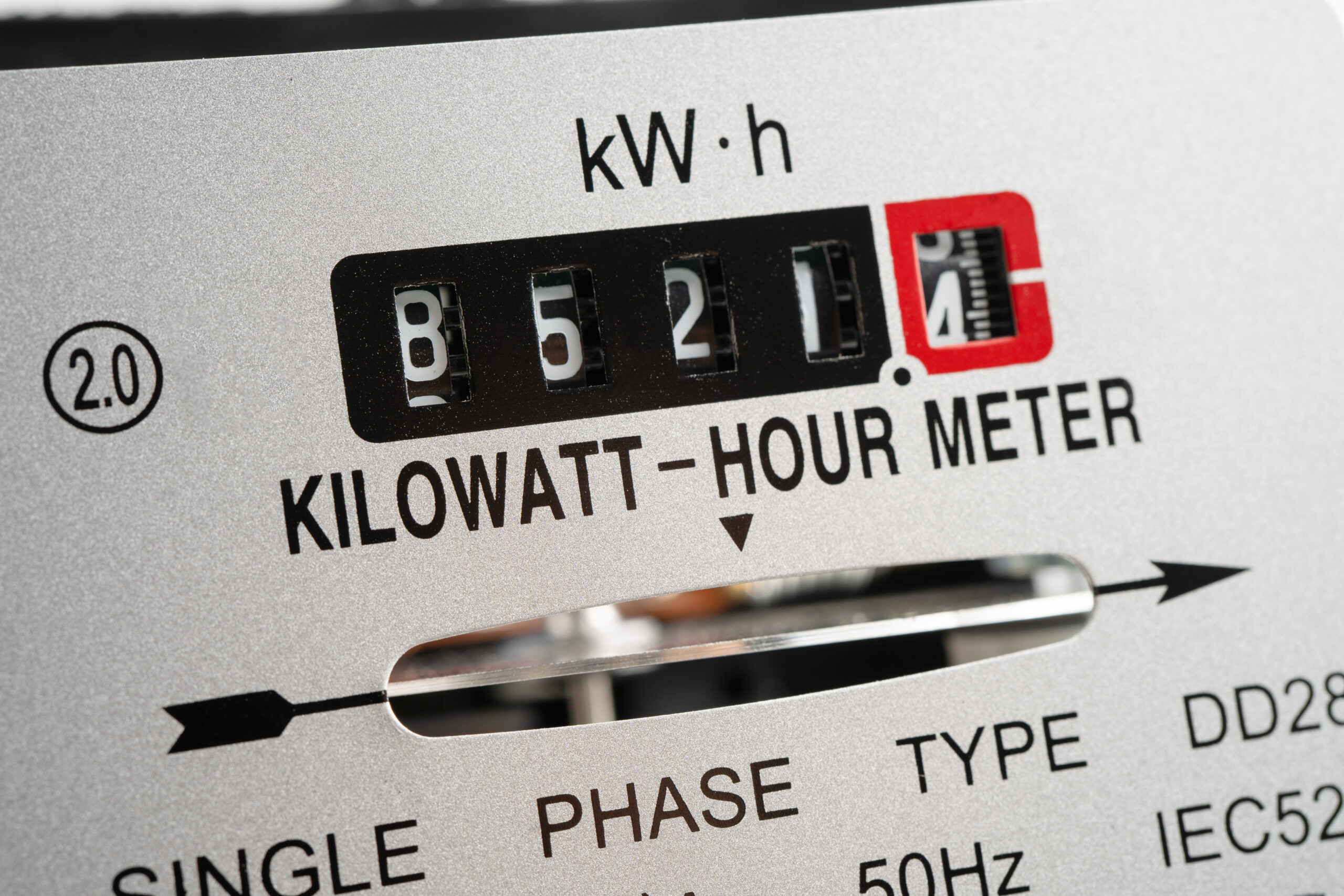 Electric measuring power meter for energy cost at home and offic